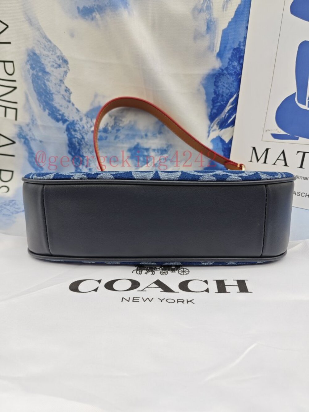 Coach Teri Shoulder Bag In Signature Denim - Picture 4 of 12